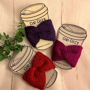 🧶 BUNDLE of (3) Handmade Cup Cozies